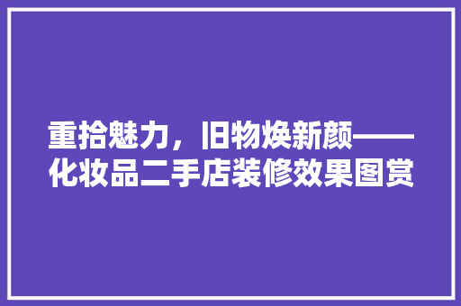 重拾魅力，旧物焕新颜——化妆品二手店装修效果图赏析