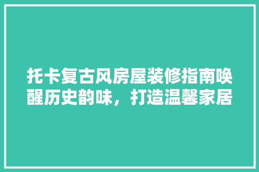 托卡复古风房屋装修指南唤醒历史韵味，打造温馨家居