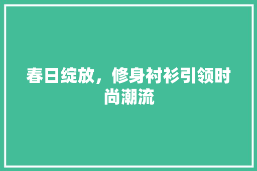 春日绽放，修身衬衫引领时尚潮流
