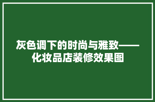 灰色调下的时尚与雅致——化妆品店装修效果图