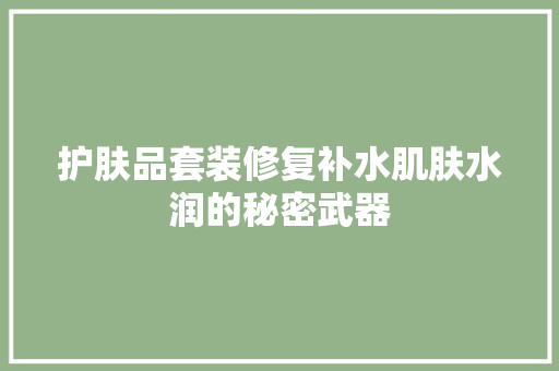 护肤品套装修复补水肌肤水润的秘密武器