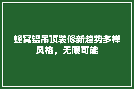 蜂窝铝吊顶装修新趋势多样风格，无限可能