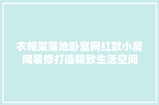 衣帽架落地卧室网红款小房间装修打造精致生活空间