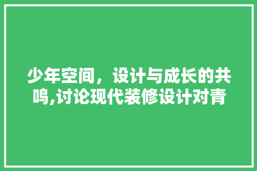 少年空间，设计与成长的共鸣,讨论现代装修设计对青少年成长的影响