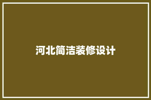 河北简洁装修设计