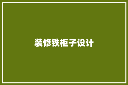 装修铁柜子设计
